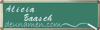 Alicia Baasch Visitenkarte